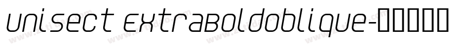 Unisect ExtraBoldOblique字体转换